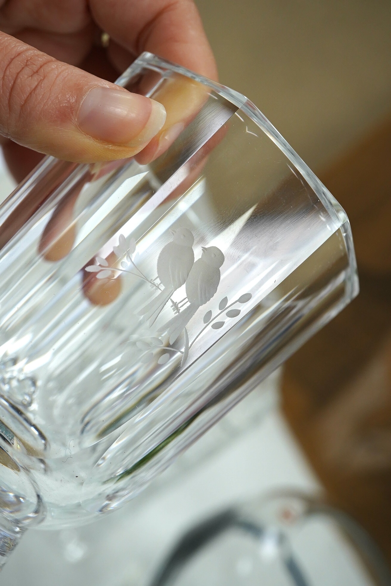 A Timo Sarpaneva streaked glass vase and five others including Orrefors, tallest 16cm high (6). Condition - good